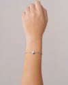 Pulseira Elos Plaquinhas Lisas Ródio Branco