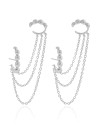 Ear Line Bolas Lisas Ródio Branco