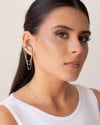 Ear Line Bolas Lisas Ródio Branco