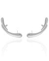 Ear Cuff Orgânico Liso Ródio Branco