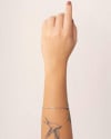 Bracelete Fechado Fio Ródio Branco
