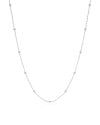 Choker Elos Bolinhas Ródio Branco - 35 cm