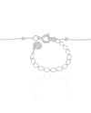 Choker Elos Bolinhas Ródio Branco - 35 cm