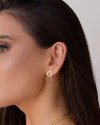 Brinco Círculos Entrelaçados Lisos 2.2 cm Banhado a Ouro 18K