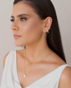 Brinco Argola Click Retangular Lisa 1.7 cm Banhado a Ouro 18K