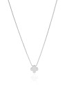 Choker Veneziana Trevo Liso Ródio Branco