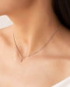 Choker Veneziana Ponto de Luz Cristal Ródio Branco - 35 cm