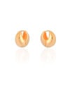 Brinco Argola Click Abaulada Lisa 1.7 cm Banhado a Ouro 18K