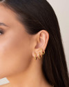 Trio de Argolas Lisas Banhado a Ouro 18K