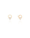 Brinco Fio Ponto de Luz Cristal 1.3 cm Banhado a Ouro 18K
