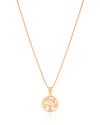 Gargantilha Árvore da Vida Cravejada Cristal Banhado a Ouro 18K - 45 cm