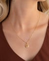 Gargantilha Árvore da Vida Cravejada Cristal Banhado a Ouro 18K - 45 cm