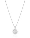 Gargantilha Árvore da Vida Cravejada Cristal Ródio Branco - 45 cm