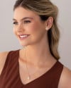 Gargantilha Veneziana Ponto de Luz Cravejado Cristal Banhado a Ouro 18K - 45 cm