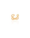 Piercing em X Torcido Banhado a Ouro 18K