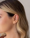 Piercing Filetes Cravejados Cristal Banhado a Ouro 18K