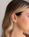 Piercing Filetes Cravejados Cristal Ródio Branco
