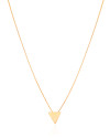 Gargantilha Veneziana Pingente Triângulo Liso Banhado a Ouro 18K - 40 cm