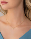 Gargantilha Veneziana Pingente Triângulo Liso Banhado a Ouro 18K - 40 cm