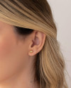 Brinco Bola Lisa 6 mm Banhado a Ouro 18K