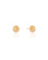Brinco Meia Bola Texturizada 1 cm Banhado a Ouro 18K