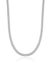 Gargantilha Baguetes Cristal Ródio Branco - 45 cm