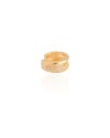 Piercing Dois Filetes Cravejados Cristal Banhado a Ouro 18K