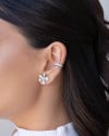 Piercing Dois Filetes Cravejados Cristal Ródio Branco