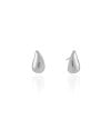 Brinco Gota Lisa 1.5 cm Ródio Branco
