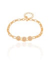 Pulseira Elos Pontos de Luz Cristal Banhado a Ouro 18K - 16 cm