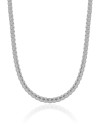 Choker Malha Egípcia 4 mm Ródio Branco