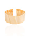 Bracelete Martelado 2.3 cm Banhado a Ouro 18K