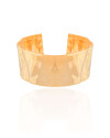 Bracelete Martelado 2.3 cm Banhado a Ouro 18K