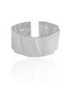 Bracelete Martelado 2.3 cm Ródio Branco