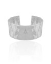 Bracelete Martelado 2.3 cm Ródio Branco