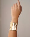 Bracelete Martelado 6.2 cm Banhado a Ouro 18K