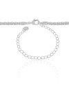 Choker Trançada 4 mm Ródio Branco