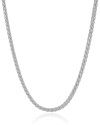 Choker Trançada 4 mm Ródio Branco