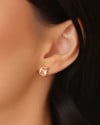 Conjunto Retangular Morganita  Banhado a Ouro 18K