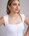 Gargantilha Pérolas 8 mm Banhado a Ouro 18K - 40 cm