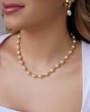 Gargantilha Pérolas 8 mm Banhado a Ouro 18K - 40 cm