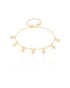 Pulseira Bolinhas Pontos de Luz Cristal Banhado a Ouro 18K
