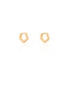 Brinco Argola Click Flor 1.0 cm Banhado a Ouro 18K