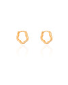 Brinco Argola Click Flor 1.4 cm Banhado a Ouro 18K