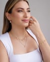 Gargantilha Veneziana Ponto de Luz 7 mm Banhado a Ouro 18K