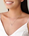 Gargantilha Veneziana Ponto de Luz 7 mm Ródio Branco