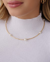 Aro Pérolas Banhado a Ouro 18K