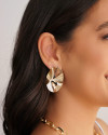 Brinco Oval Orgânico 4.1 cm Banhado a Ouro 18K