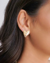 Brinco Coração Liso 2.0 cm Banhado a Ouro 18K