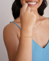Pulseira Elos Ovais 5 mm Banhado a Ouro 18K